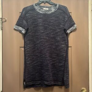 Madewell Navy Knit Short Sleeve Sweater Dress w/ Pockets Size Medium